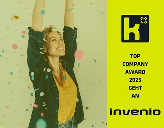 invenio gewinnt kununu Top Company Award 2025